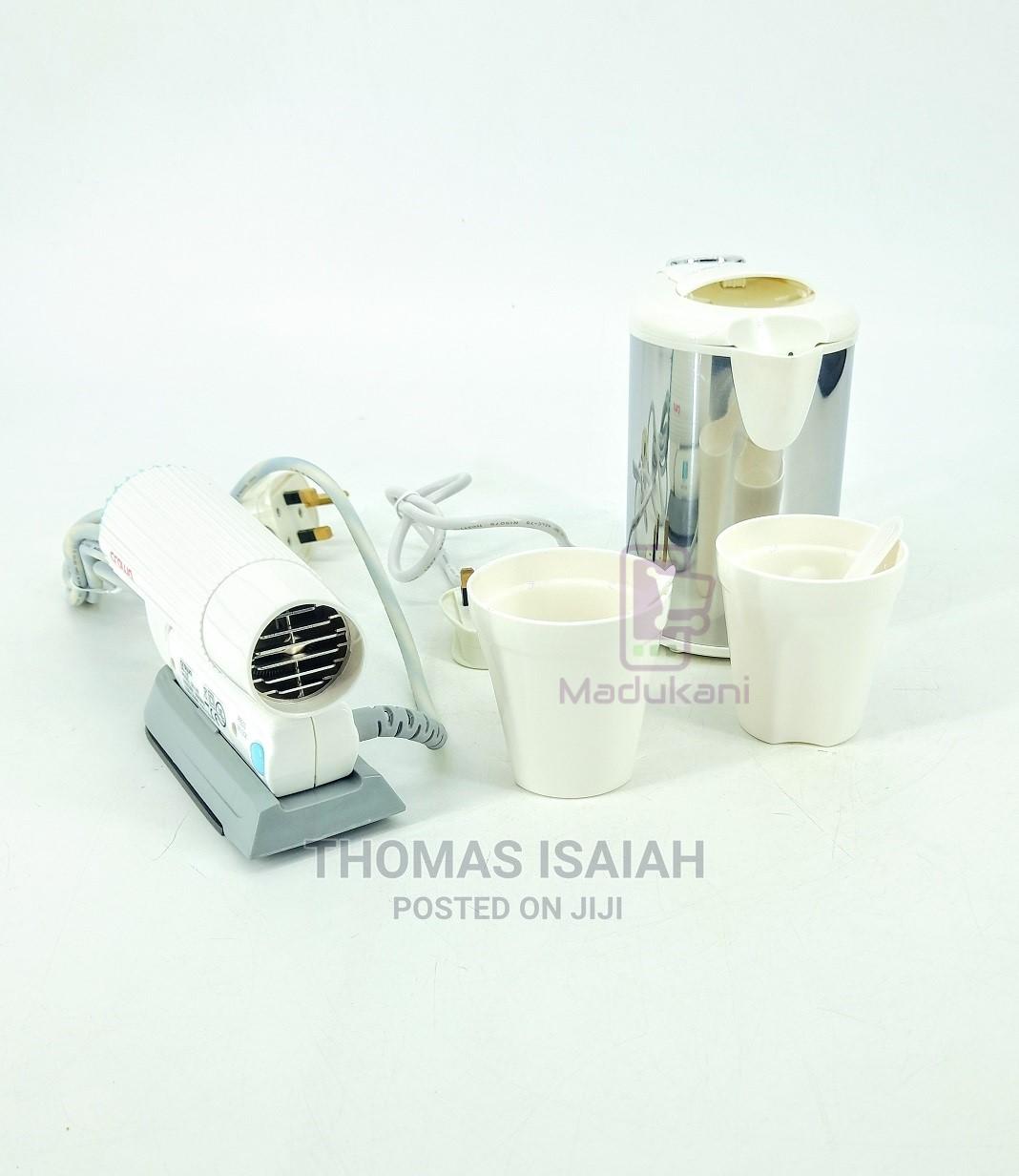 Kettle With Cups, Iron, Hair Dryer Travel Combo Trio Kit Gif in Nairobi