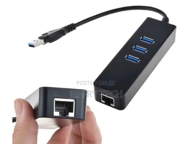 3 Ports Superspeed USB 3 Hub With Network Port | Windows 11 - main view