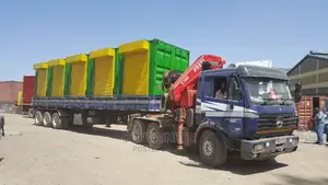 Shipping Container Stalls Set for Delivery