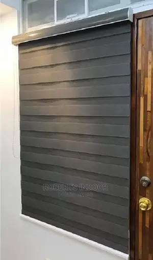Grey Zebra Window Blinds