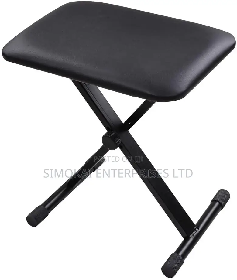 Folding Keyboard Bench X-Style Padded Seat Chair Piano Stool