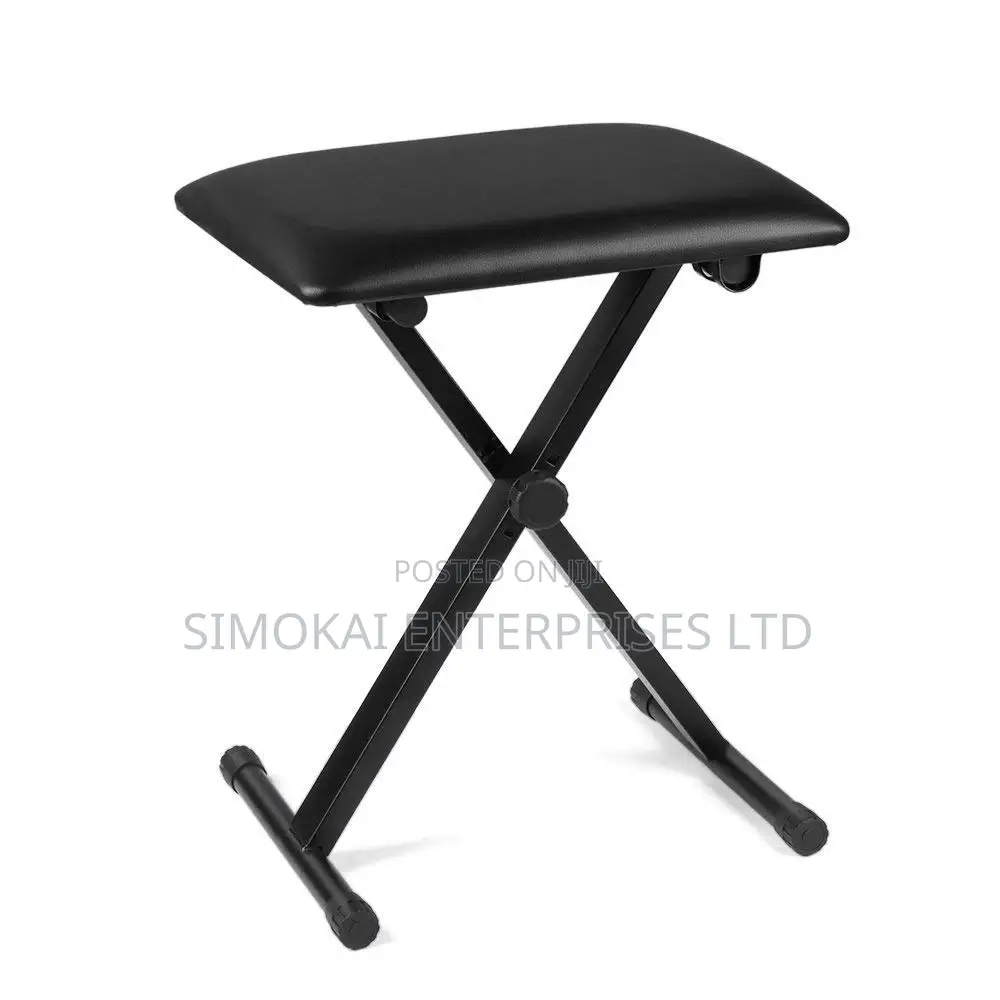 X-Style Padded Seat Chair Piano Stool Portable Black