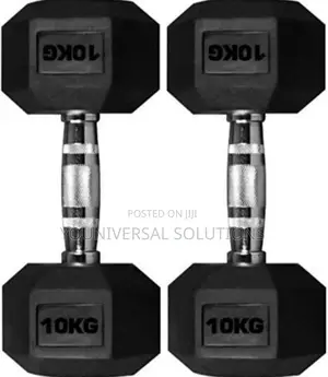 10kg Rubber Dumbbells