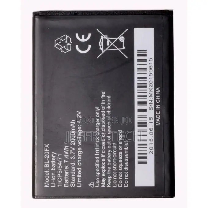 Infinix BL-20FX - Hot X507 Battery-Black