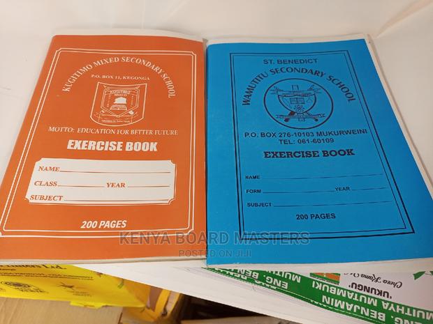 Printed Books With School Logo and Name - main view