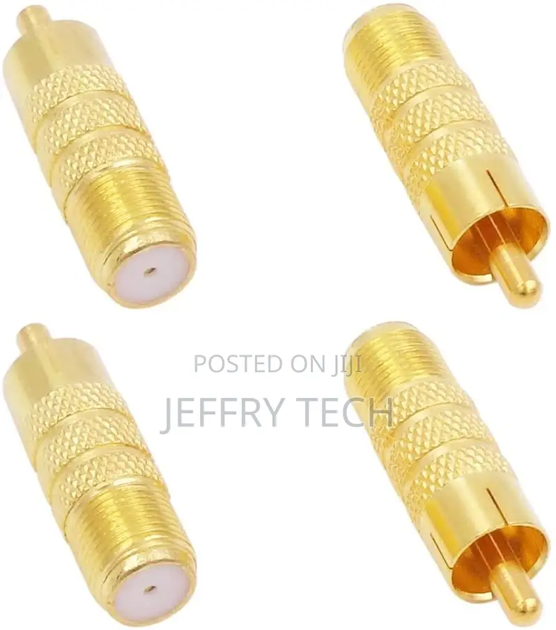 F Type Female to RCA Male Plug Jack Coax Coaxial Connector A