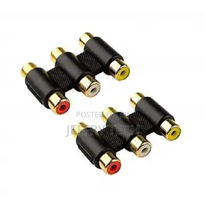 Audio Video 3-Rca Female to Female Coupler Adapter