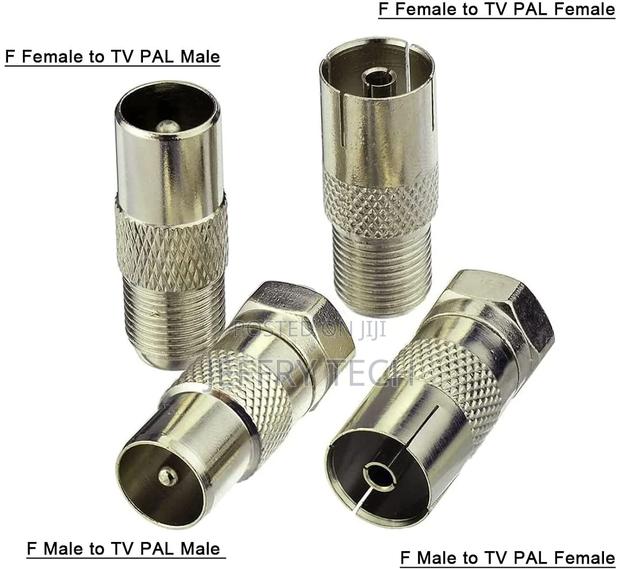 F Female/Male to TV Pal Male/Female RF Coaxial Adapter Conne