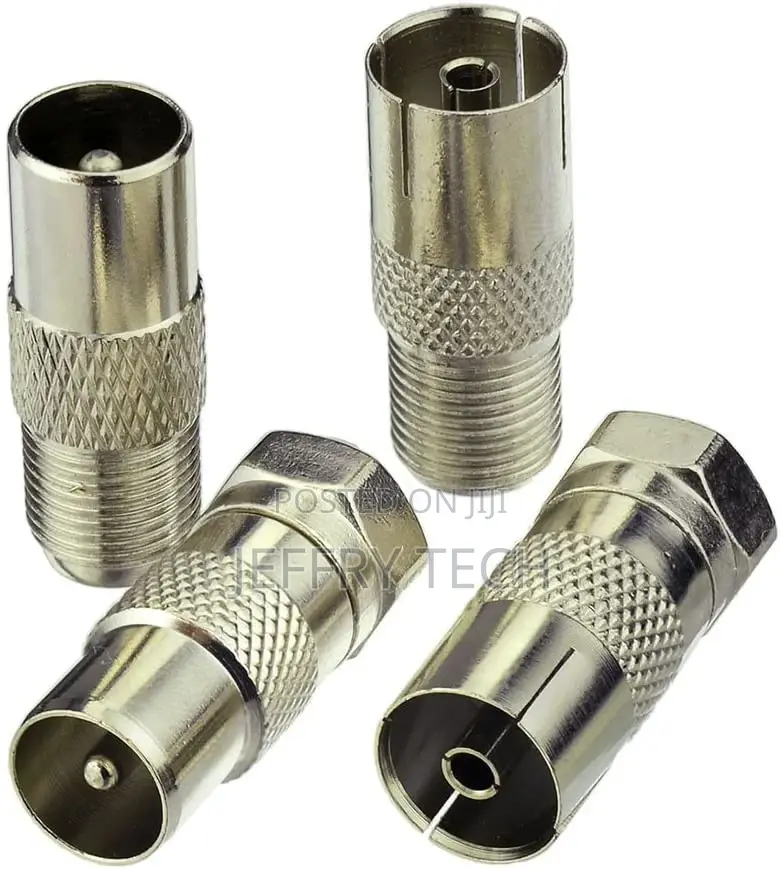 F Female/Male to TV Pal Male/Female RF Coaxial Adapter Conne