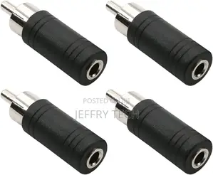 RCA Male to 3.5mm Female Connector Mono Audio Video Adapter