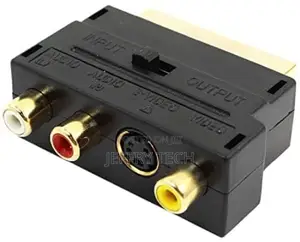 Scart 20 Pin Male To 3 RCA AV Female + S Video Converter Ada