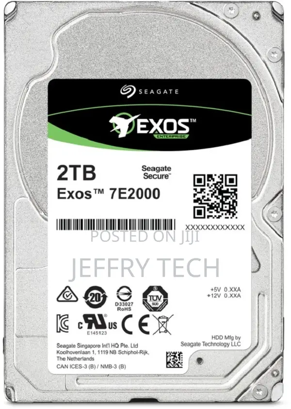 Seagate Exos 7e2000 2tb HDD (St2000nx0253)