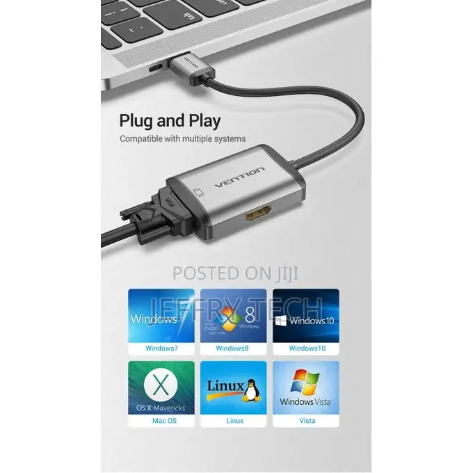 Vention HDMI to HDMI+VGA Converter 0.15M Gray Metal Type