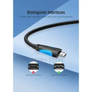 Vention USB2.0 a Male to Micro B Male Cable 2M Black