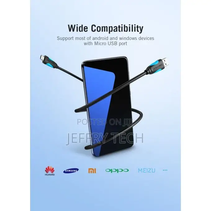 Vention USB2.0 a Male to Micro B Male Cable 2M Black