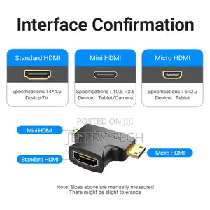 2 in 1 Mini HDMI and Micro HDMI Male to HDMI Female Adapter