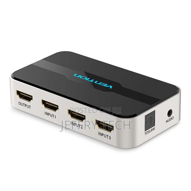 Vention 3 in 1 Out 4K HDMI 1.4 Switch With Audio Separation