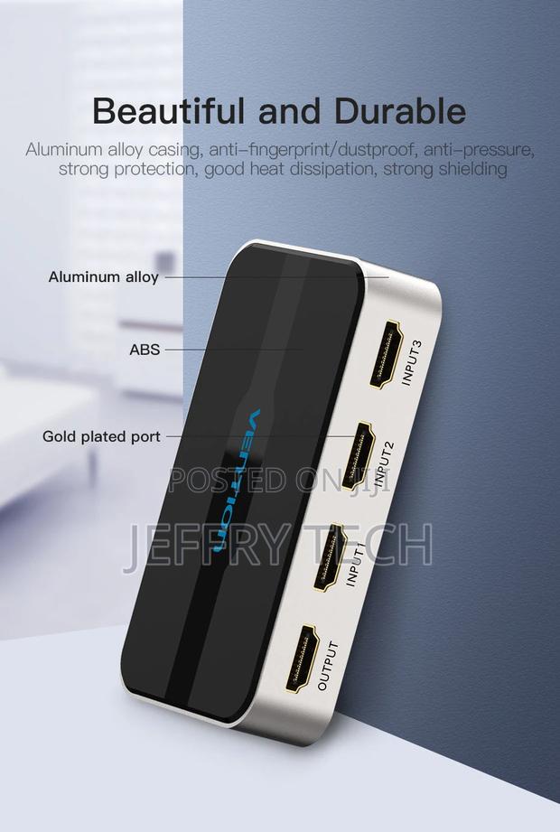 Vention 3 in 1 Out 4K HDMI 1.4 Switch With Audio Separation - thumbnail 4