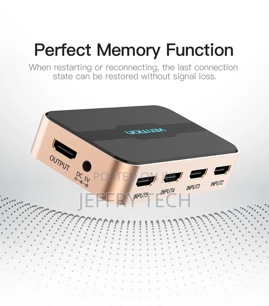 Vention HDMI Switch 5 in 1 Out – VEN-ACDG0