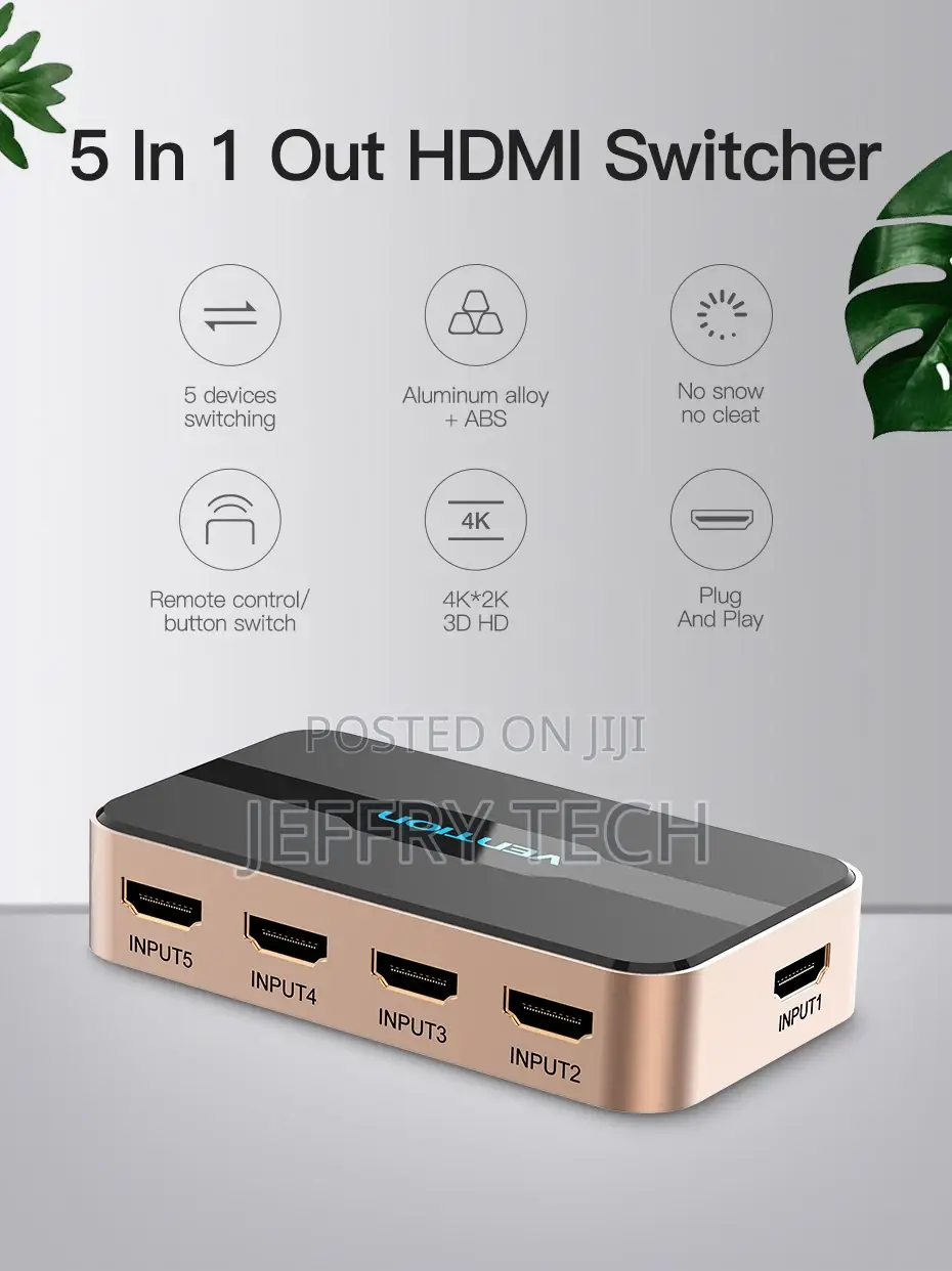 Vention HDMI Switch 5 in 1 Out – VEN-ACDG0