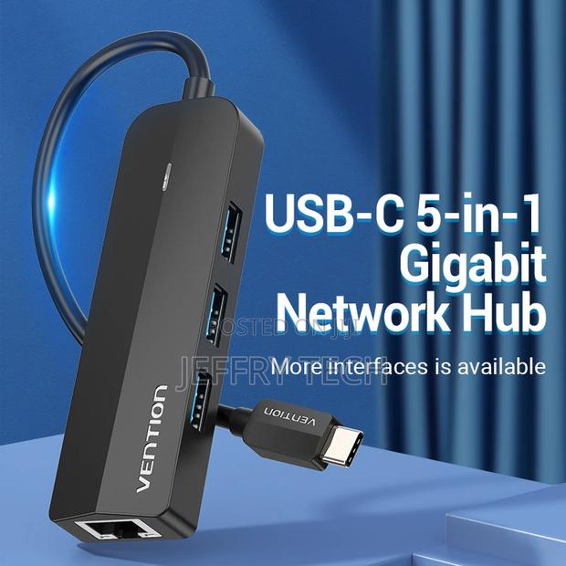 Vention 5-in-1 Usb-C Hub Mix Gigabit Ethernet Adapter - main view