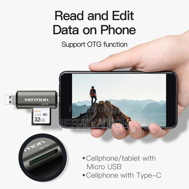 Vention Usb 3.0 + Type C + Micro Usb Multi Card Reader - thumbnail 3