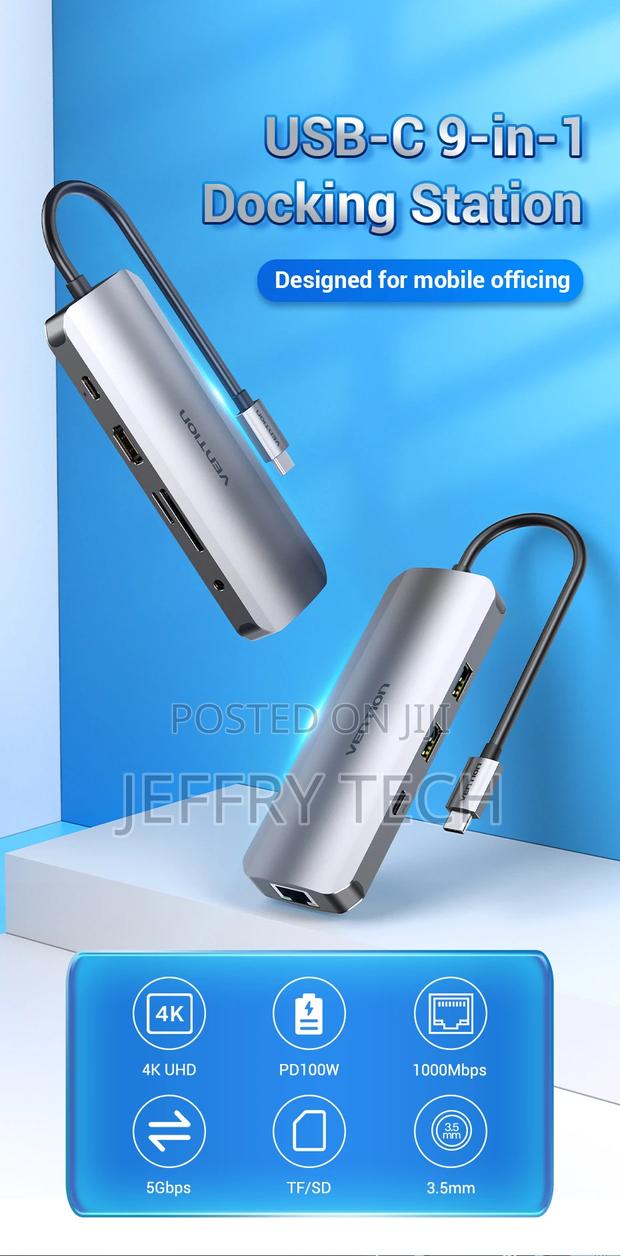 Vention Multi-Function USB-C 9-In-1 Docking Station - thumbnail 2