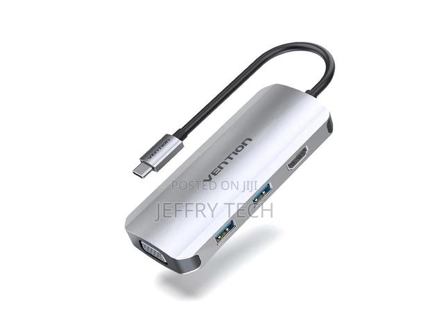 Type C to Multi-Function 6 in 1 Docking Station VEN-THCHB - thumbnail 2