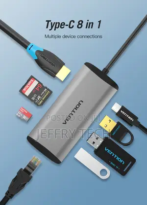 Vention Type C to Multi-Function 8 in 1 Docking Station – Ve