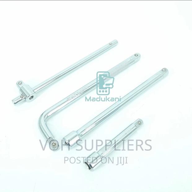 4PCS Half Inch Dr Sliding T Handle, L Handle, and Extension - thumbnail 2