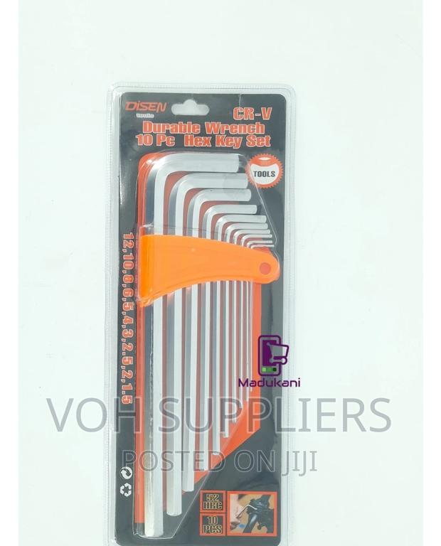 10PCS Loose Extra Long Allen Keys Set