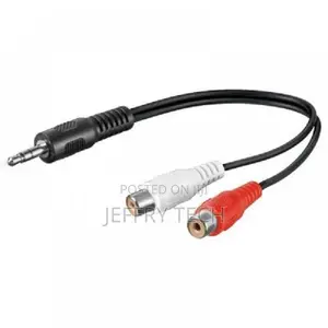 Stereo Audio Cable 2 RCA Female to Jack 3.5 Mm Male 0,20m