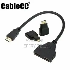 HDTV to Dual HDTV Female Splitter Extension Cable Micro M