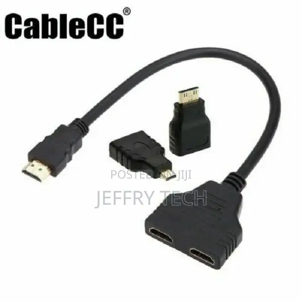 HDTV to Dual HDTV Female Splitter Extension Cable Micro M