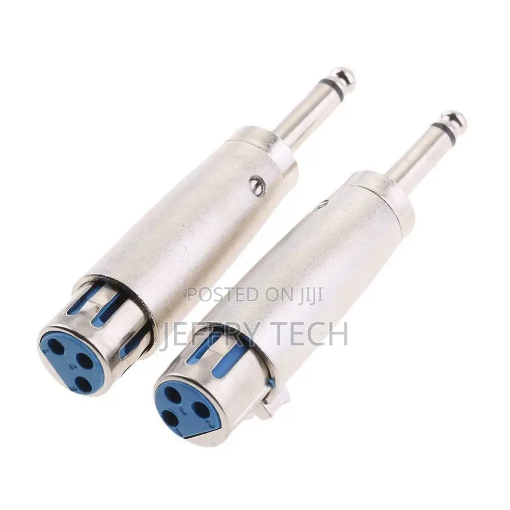 2 Pack XLR 3-Pin Female to 1/4" 6.35mm Mono Male Jack Audio