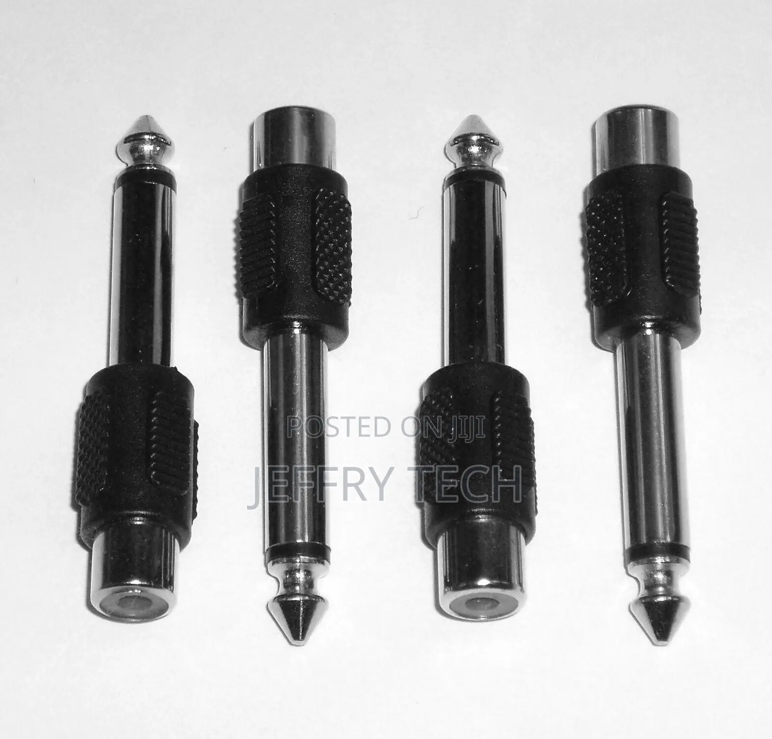 4 Pack RCA Female to 1/4" 6.35mm Male Mono Audio Adapters Co