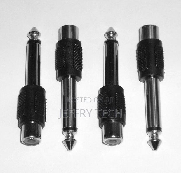 4 Pack RCA Female to 1/4" 6.35mm Male Mono Audio Adapters Co