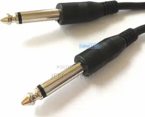 2m 6.35 Mm Mono Jack to Jack 1/4" Plug Audio Guitar Amp Keyb