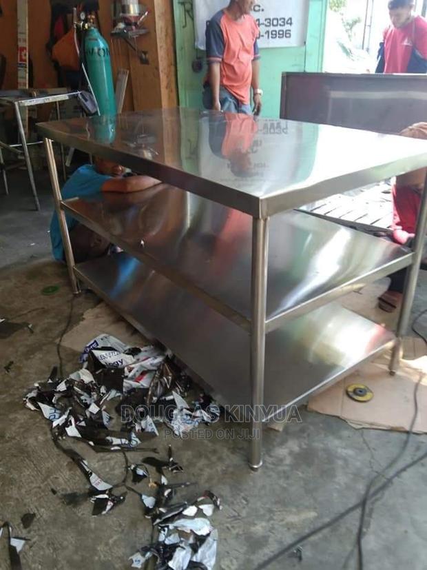 Stainless Steel Working Table/Top With Extra Shelf. - main view