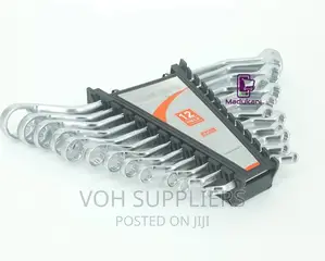 12PCS Double Offset Ring Spanner Wrench Set Disen Tools