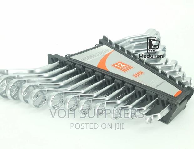 12PCS Double Offset Ring Spanner Wrench Set Disen Tools - thumbnail 3