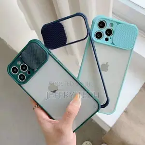 Clear Case for iPhone 13 12 Pro Max Slide Camera Lens Protec