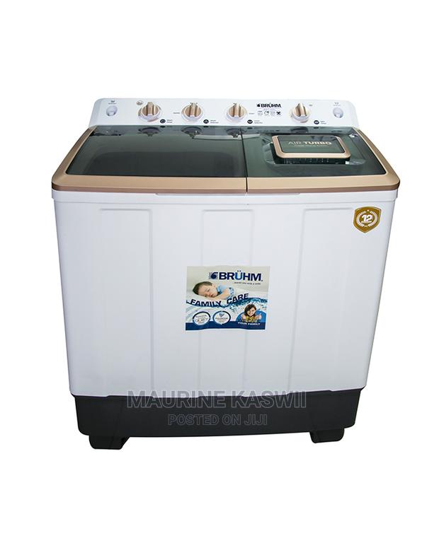 Bruhm BWT-110H Twin Tub Semi Automatic Washing Machine, 11kg