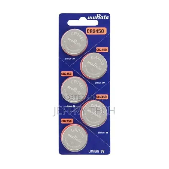 Cr2450 3V Cell Coin Button. (5 Pcs)