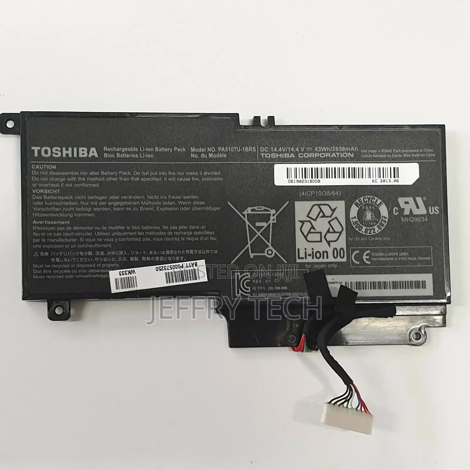 Toshiba Satellite S50 L50 P50 Series Battery P000573250 Pa5