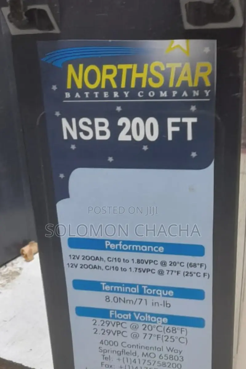 Black Northstar Slim Lithium 200ah Battery