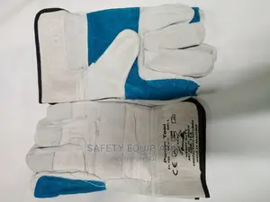 Grey Blue Gloves/Short Leather Gloves