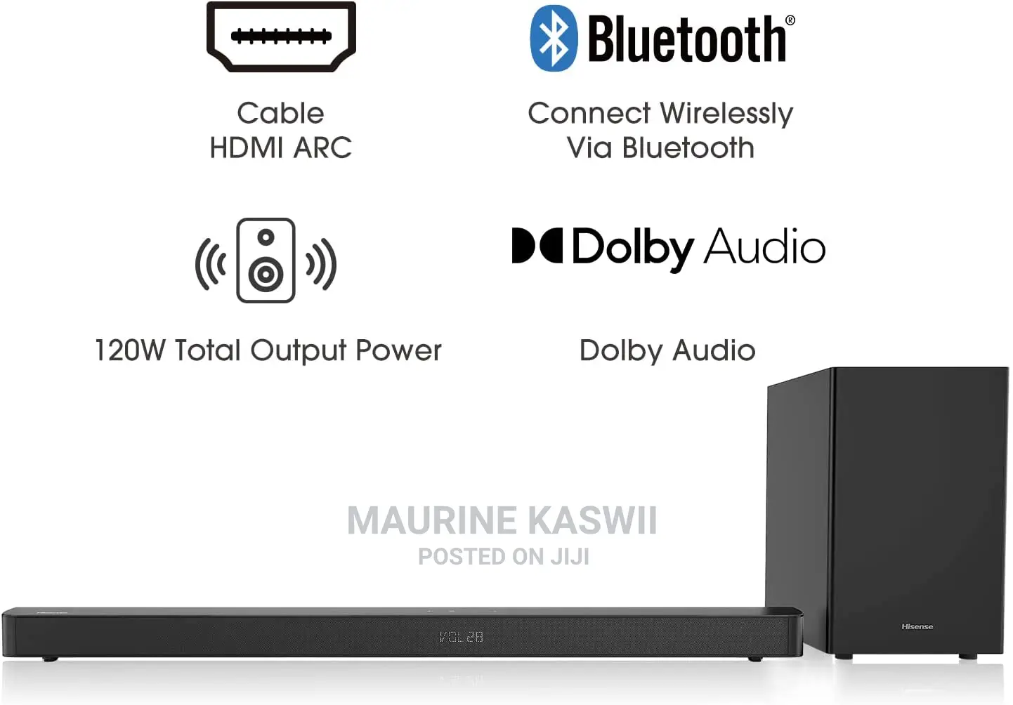 120watts Hisense Sound Bar