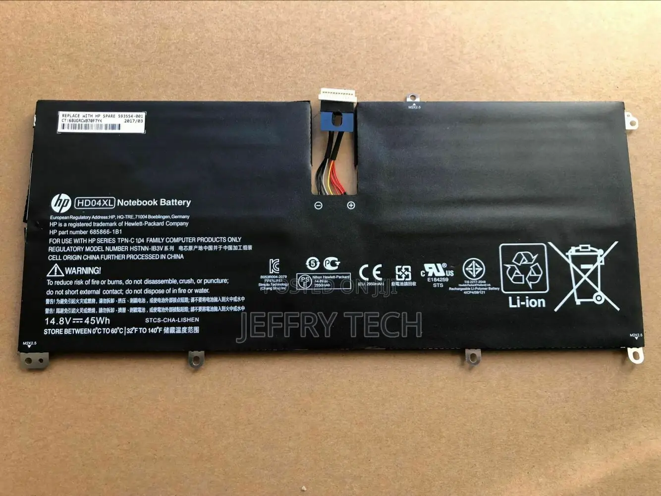 Original Hd04xl Battery for HP Spectre XT 13-2113tu 2023tu H