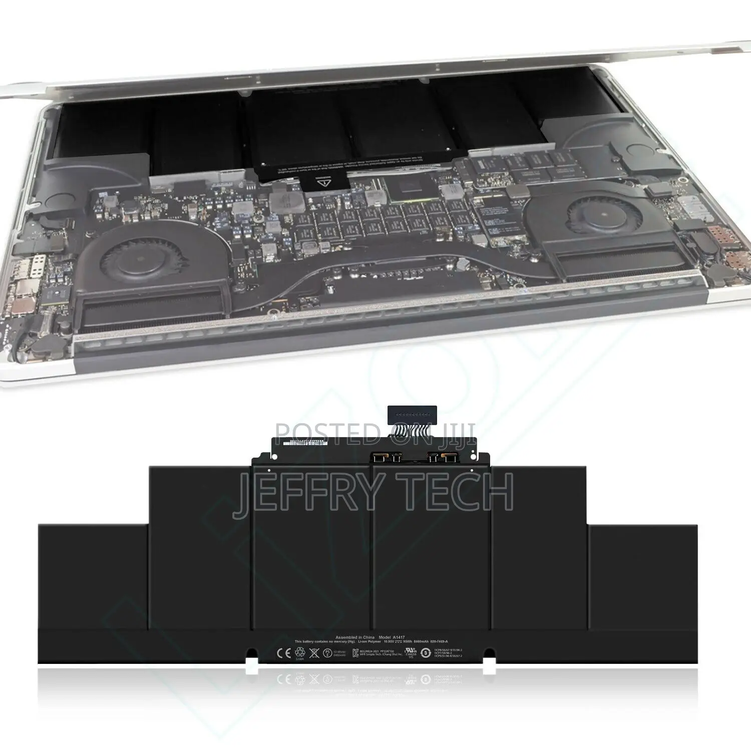 A1417 Battery for Apple Macbook Pro 15" A1398 Retina 2012 2